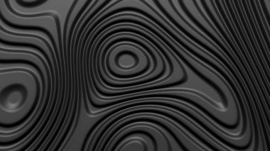 Şık siyah renkli arka plan ile akan satırları. Soyut topografik harita kontur arka plan. Siyah çizgili desen arka plan.