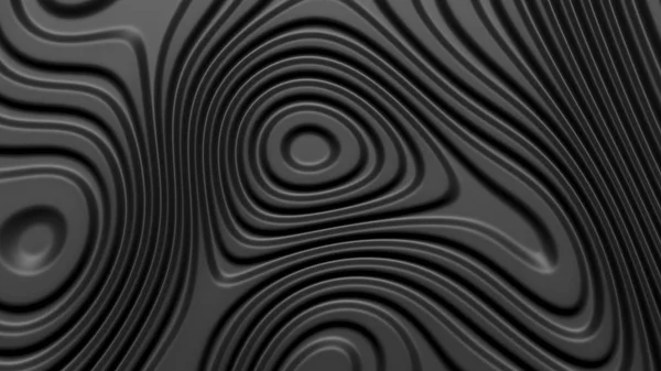 Stylish black colored background with flowing lines. Abstract topographic map contour background. Black stripe pattern background. — Stock Photo, Image