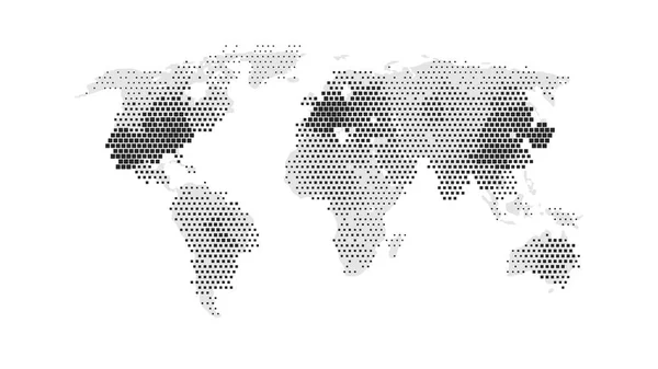 黑颜色世界地图 — 图库矢量图片