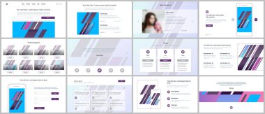 Web sitesi tasarımı, en az tanıtımı için vektör şablonları