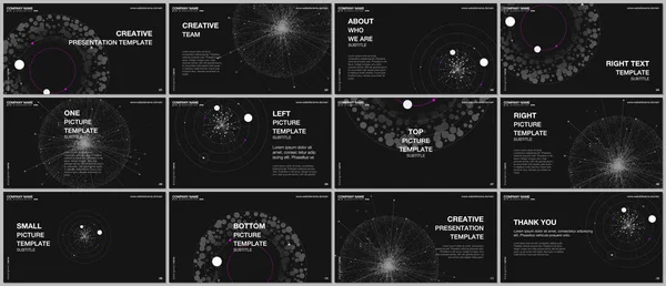 Bemutatás tervezés vektor sablonok, többcélú sablon bemutató dia, szórólap, prospektus borító design, infografikai jelentés. Orvosi gyógyszertár, tudományos kutatás, orvosi technológia koncepció. — Stock Vector