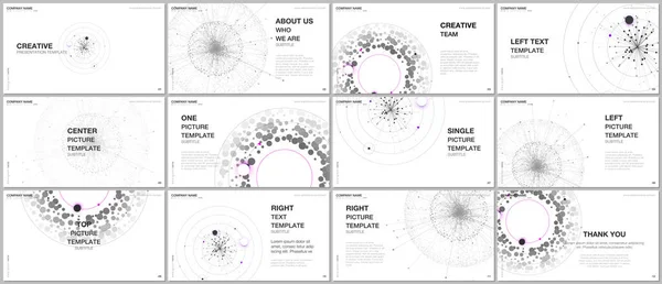 Presentation design vector templates, multipurpose template for presentation slide, flyer, brochure cover design, infographic report. Medical pharmacy, science research, medical technology concept. — Stock Vector