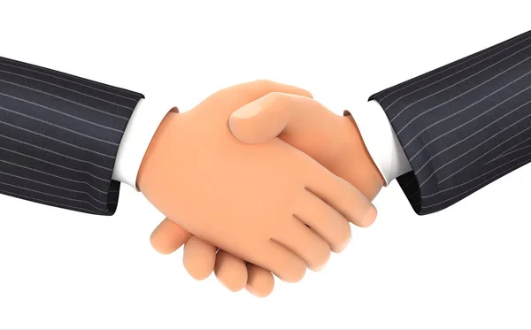 3D Detailní záběr podnikání handshake — Stock fotografie