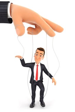 3D işadamı kukla kavramı