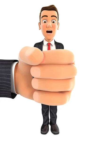 3D-grote hand persen zakenman — Stockfoto