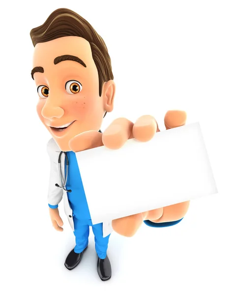 3d médico holding tarjeta de empresa — Foto de Stock