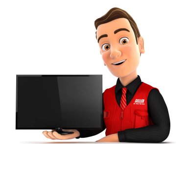 3d satıcı televizyon sunulması