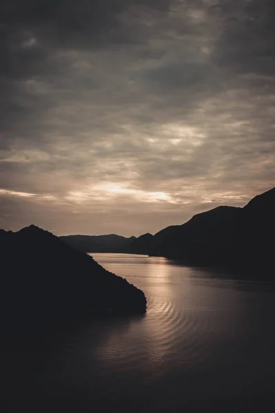 Hermosa Vista Sobre Lago Iseo — Foto de Stock
