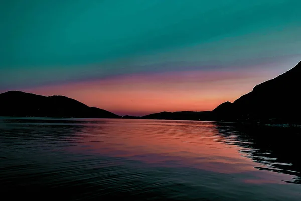 Fantástico Paisaje Lago Iseo — Foto de Stock