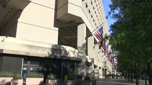 Здание ФБР имени Эдгара Гувера — стоковое видео