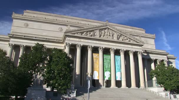 Washington, Dc, Amerikai Egyesült Államok - 2016. október 28. - a nemzeti Levéltár és Records building — Stock videók