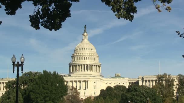 США Капітолію у Вашингтоні, округ Колумбія — стокове відео