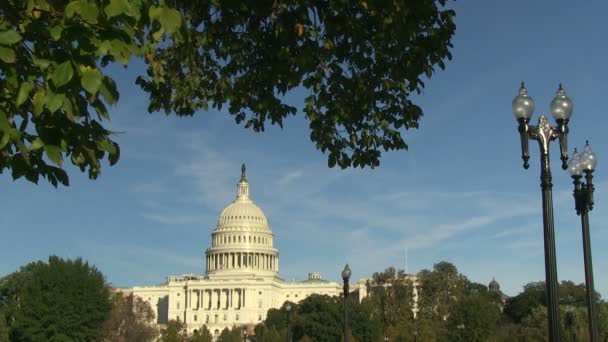 Капитолий США в Вашингтоне — стоковое видео