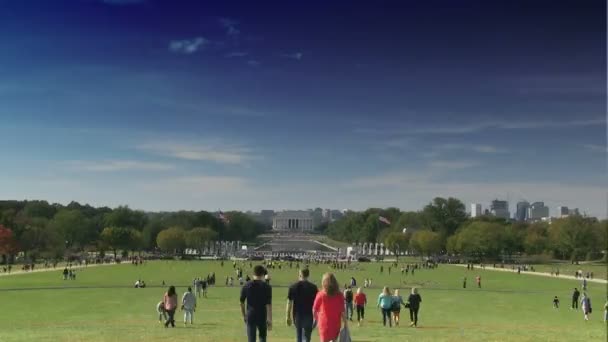 Washington, Dc, Amerikai Egyesült Államok - 2016. október 28. - idő telik el a Lincoln Memorial — Stock videók