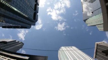 Tampa, Florida - 2 Mayıs 2018: Şehir ofis binaları Florida Şehir, Tampa, olarak düşük noktadan görüldü.