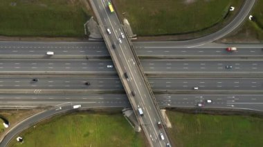 Araba kavşağı, Rusya, hava manzarası.