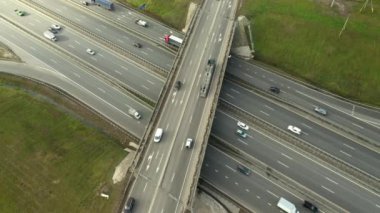 Araba kavşağı, Rusya, hava manzarası.