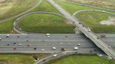 Araba kavşağı, Rusya, hava manzarası.