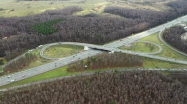 Araba kavşağı, Rusya, hava manzarası.