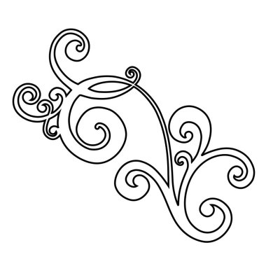 Klasik barok süsü. Retro desenli antika akanthus. Süslü kenar