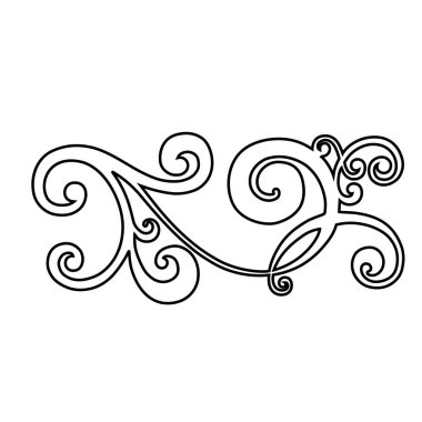 Klasik barok süsü. Retro desenli antika akanthus. Süslü kenar