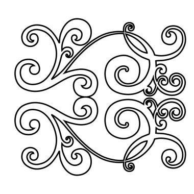 Klasik barok süsü. Retro desenli antika akanthus. Süslü kenar