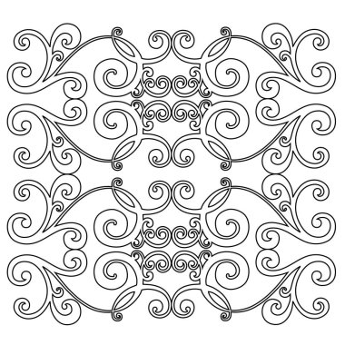 Klasik barok süsü. Retro desenli antika akanthus. Süslü kenar