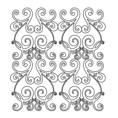 Klasik barok süsü. Retro desenli antika akanthus. Süslü kenar