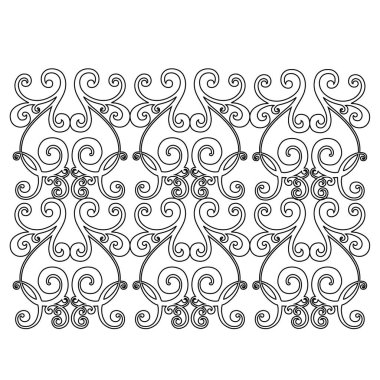 Klasik barok süsü. Retro desenli antika akanthus. Süslü kenar