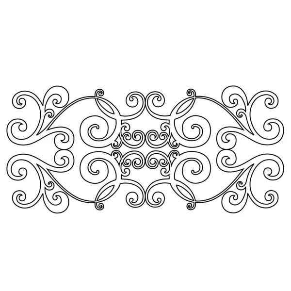Ornement baroque vintage. Modèle rétro antique acanthe de style. Bordure ornementale — Image vectorielle