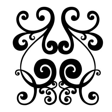 Klasik barok süsü. Retro desenli antika akanthus. Süslü kenar