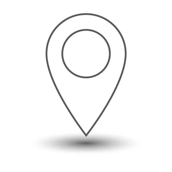 Mapa pinów znak lokalizacji ikona — Wektor stockowy
