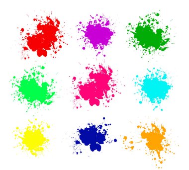 Renkli mürekkep sıçraması. Grunge sıçrıyor. 