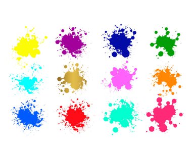 Renkli mürekkep sıçraması. Grunge sıçrıyor. 