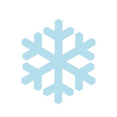 Vektör kar tanesi simgesi. Web için illüstrasyon