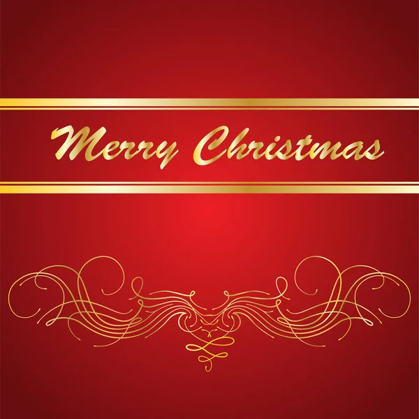 Vector Christmas card. Golden lettering — Stock Vector
