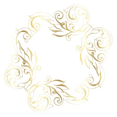 Klasik barok süsü. Retro desenli antika akanthus. Süslü kenar