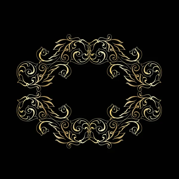 Ornement baroque vintage. Modèle rétro antique acanthe de style. Bordure ornementale — Image vectorielle