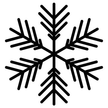 Vektör kar tanesi simgesi. Web için illüstrasyon