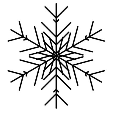 Vektör kar tanesi simgesi. Web için illüstrasyon