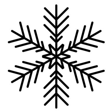 Vektör kar tanesi simgesi. Web için illüstrasyon