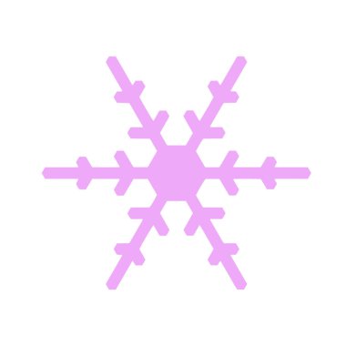 Vektör kar tanesi simgesi. Web için illüstrasyon