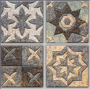 Dijital fayans tasarımı. Renkli seramik fayanslar