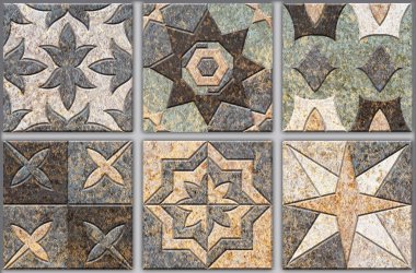 Dijital fayans tasarımı. Renkli seramik fayanslar