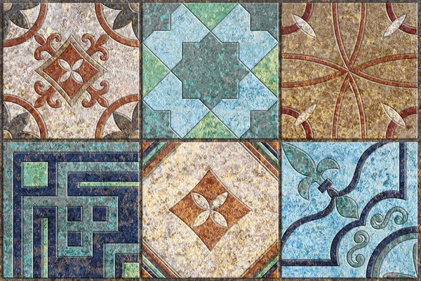 Dijital fayans tasarımı. Renkli seramik fayanslar