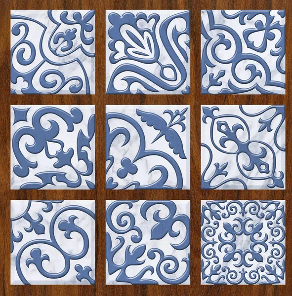 Colorful ceramic wall tiles decoration — ストック写真