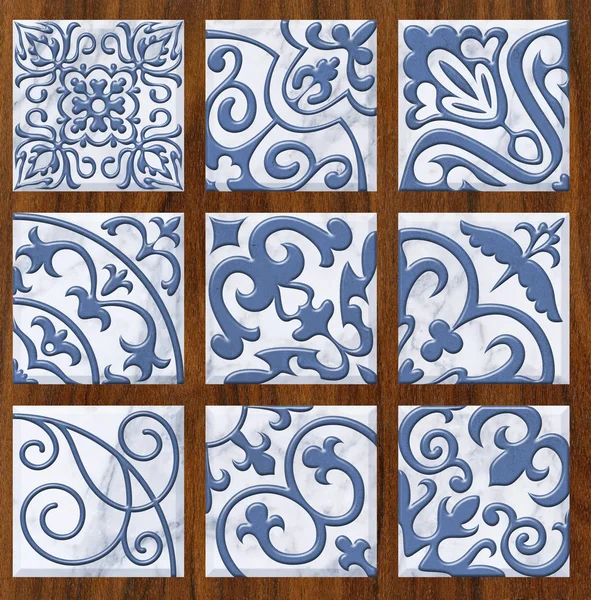 Decoración de azulejos de cerámica de colores —  Fotos de Stock