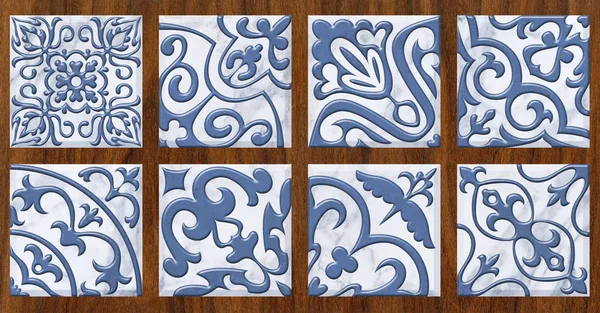 Colorful ceramic wall tiles decoration — Stock Photo, Image