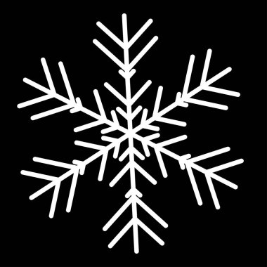 Vektör kar tanesi simgesi. Web için illüstrasyon