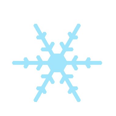 Vektör kar tanesi simgesi. Web için illüstrasyon